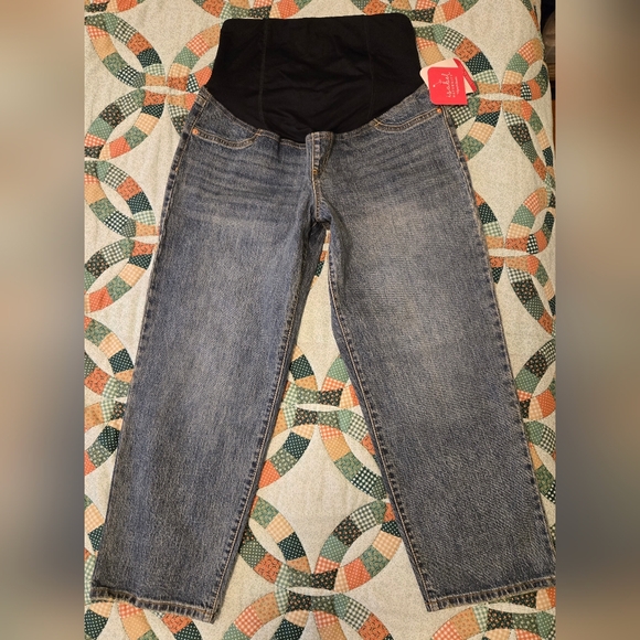 NWT Isabel Maternity Vintage Straight Leg Over The Belly Jeans Size 10 - Picture 1 of 7